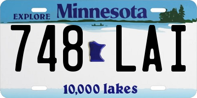 MN license plate 748LAI