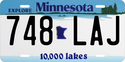 MN license plate 748LAJ