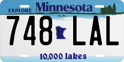 MN license plate 748LAL