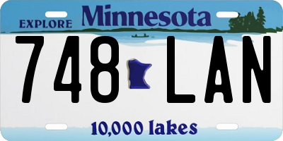 MN license plate 748LAN