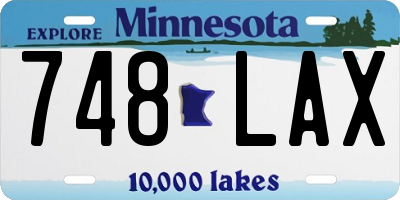 MN license plate 748LAX