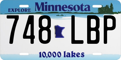 MN license plate 748LBP