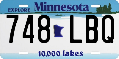 MN license plate 748LBQ