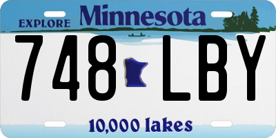 MN license plate 748LBY