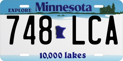 MN license plate 748LCA