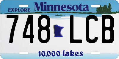 MN license plate 748LCB