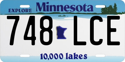 MN license plate 748LCE