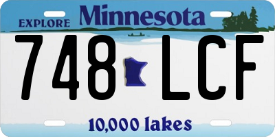 MN license plate 748LCF