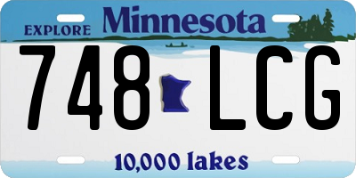 MN license plate 748LCG