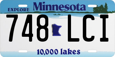 MN license plate 748LCI