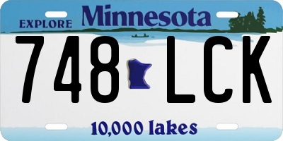 MN license plate 748LCK