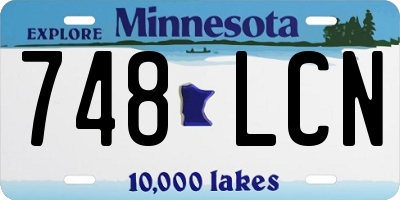 MN license plate 748LCN