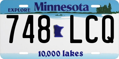 MN license plate 748LCQ