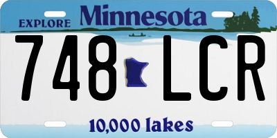MN license plate 748LCR