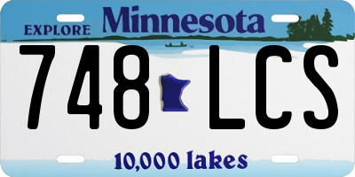 MN license plate 748LCS