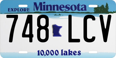 MN license plate 748LCV