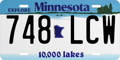 MN license plate 748LCW