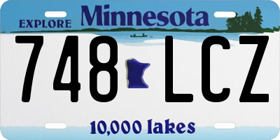 MN license plate 748LCZ