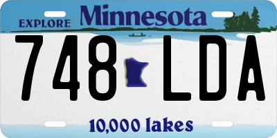 MN license plate 748LDA