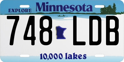 MN license plate 748LDB
