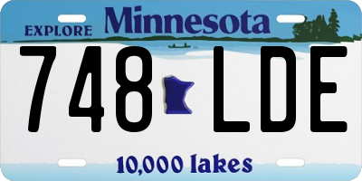 MN license plate 748LDE