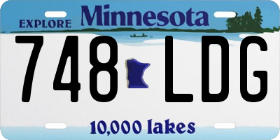 MN license plate 748LDG