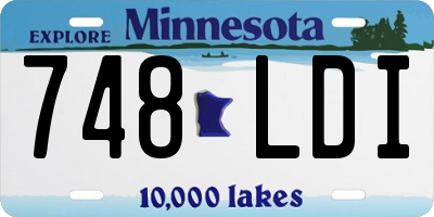 MN license plate 748LDI