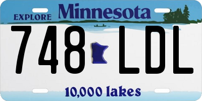 MN license plate 748LDL