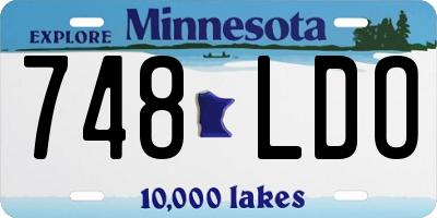 MN license plate 748LDO