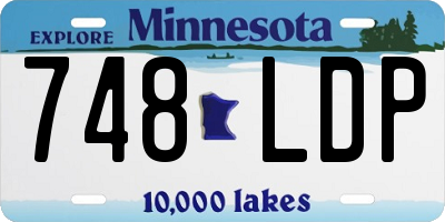 MN license plate 748LDP