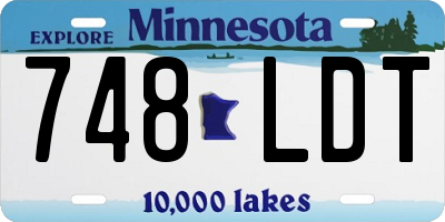 MN license plate 748LDT
