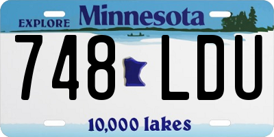 MN license plate 748LDU