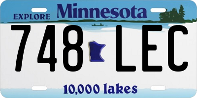 MN license plate 748LEC