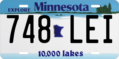 MN license plate 748LEI
