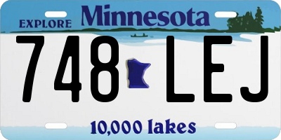 MN license plate 748LEJ