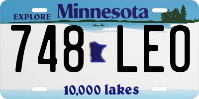 MN license plate 748LEO