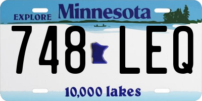 MN license plate 748LEQ