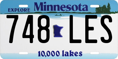 MN license plate 748LES