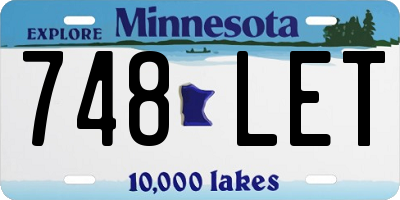 MN license plate 748LET