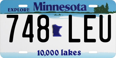 MN license plate 748LEU