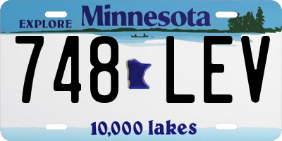 MN license plate 748LEV