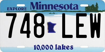 MN license plate 748LEW
