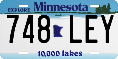 MN license plate 748LEY