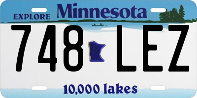 MN license plate 748LEZ