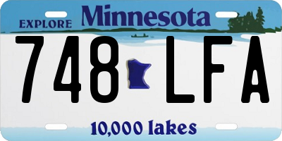 MN license plate 748LFA