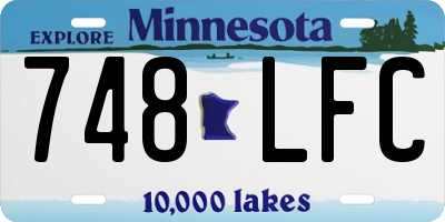 MN license plate 748LFC