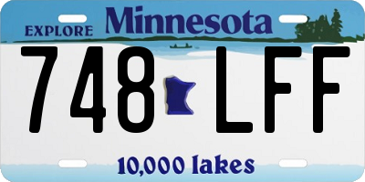 MN license plate 748LFF