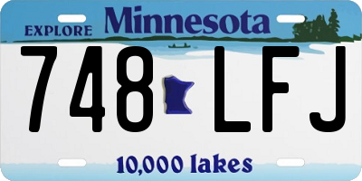 MN license plate 748LFJ
