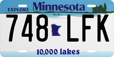 MN license plate 748LFK