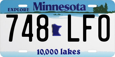 MN license plate 748LFO